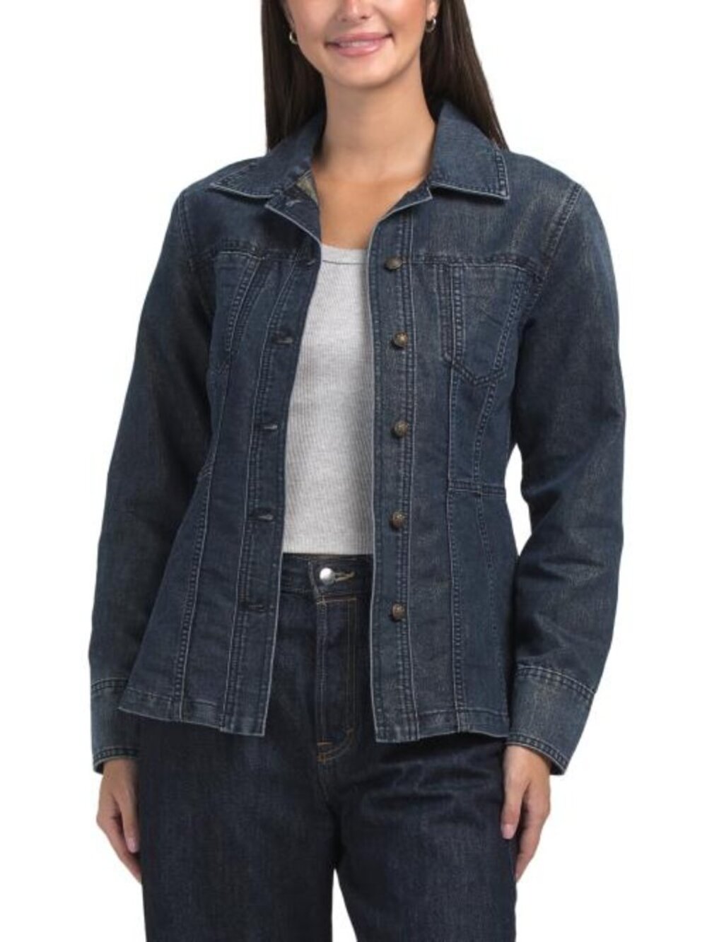 KOBI HALPERIN Cotton Blend Priya Metallic Shacket